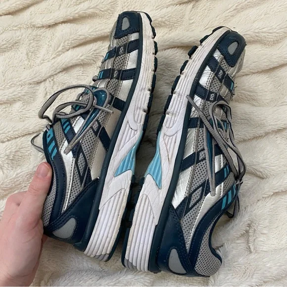 Nike P-6000 vintage sneakers Armory Navy/Flat Silver Sz 7.5 - Picture 2 of 6